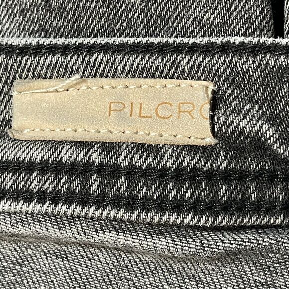 Pilcro and the Letterpress SZ 27 Slim Boyfriend Jeans Mid-Rise Distressed Black - Picture 9 of 12